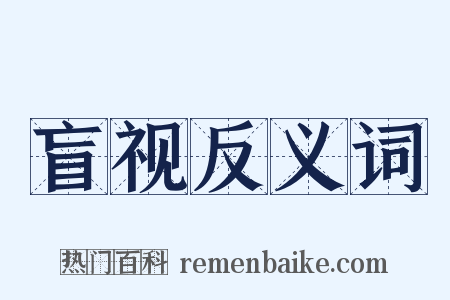 盲视反义词是什么意思的图片